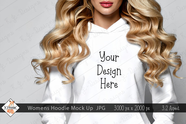 Blonde Lady Hoodie mock up jpg