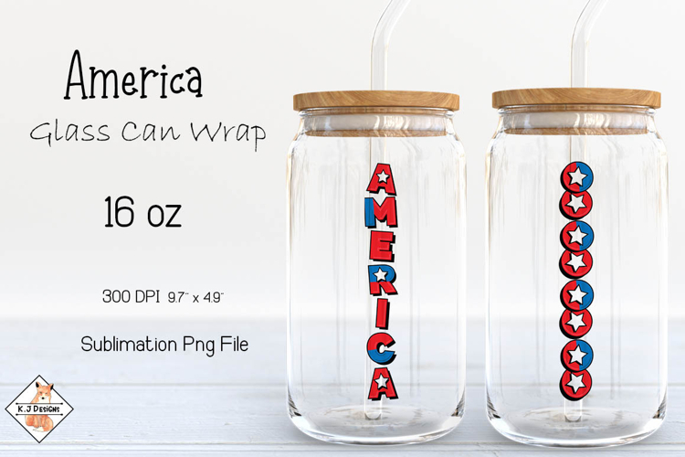 American Glass Can Wrap | Sublimation