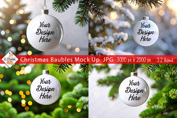 Christmas baubles mockup backgrounds jpg