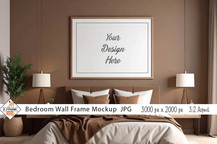 Bedroom Wall Frame Mockup Background jpg