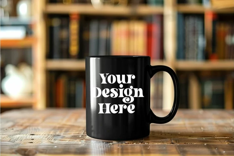 Coffee Mug Mockup Placed On A Bed Kitchen