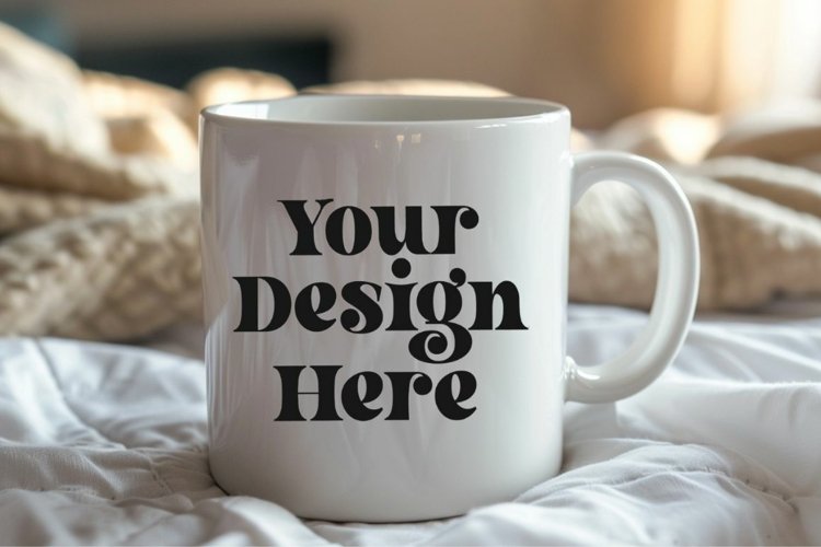 Coffee Mug Mockup Placed On A Garden