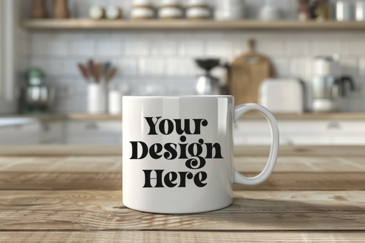 Coffee Mug Mockup Placed On A Bed Kitchen example image 1