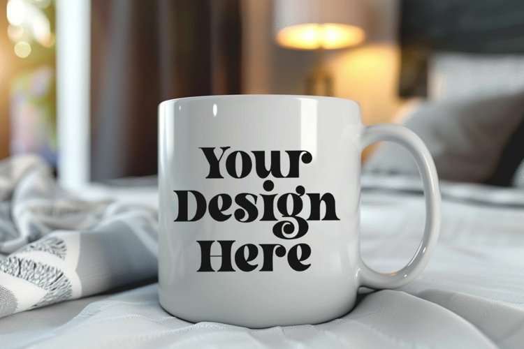 Coffee Mug Mockup Placed On A Garden