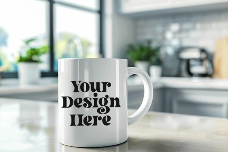 Coffee Mug Mockup Placed On A Kitchen example image 1