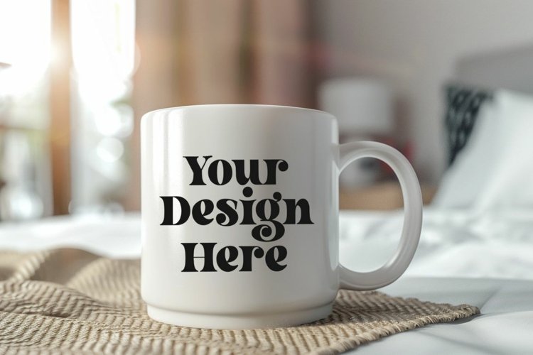 Coffee Mug Mockup Placed On A Garden example image 1