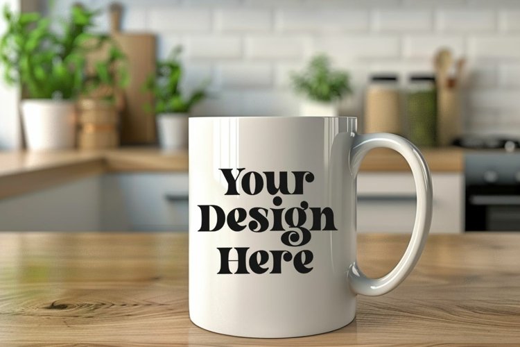 Coffee Mug Mockup Placed On A Bed Kitchen
