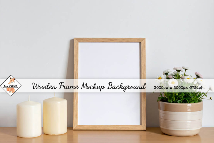 Wooden Frame Mockup Background jpg
