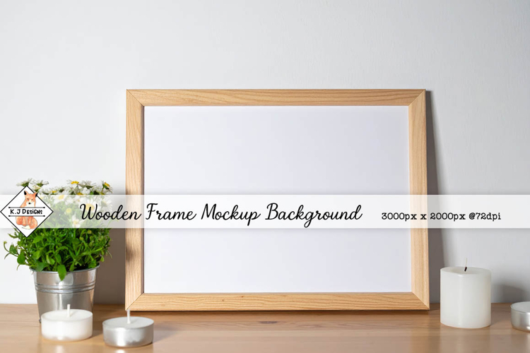 Wooden Frame Mockup Background jpg