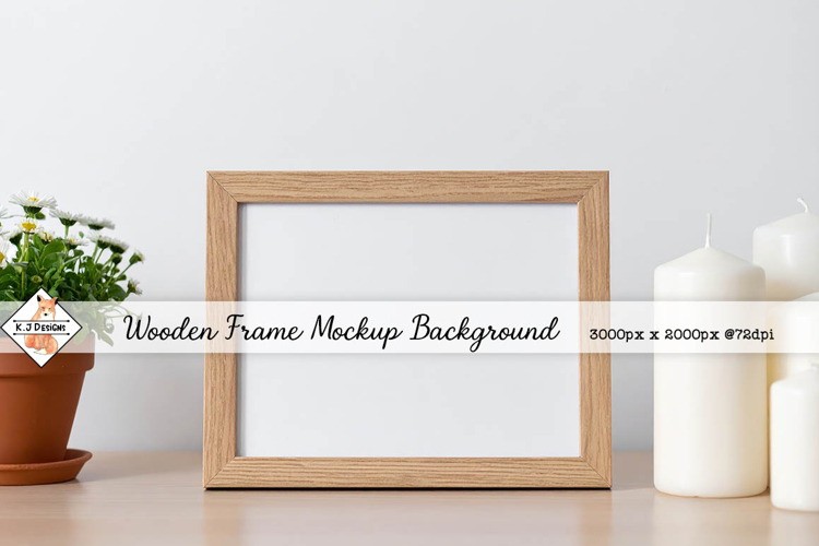 Wooden Frame Mockup Background jpg