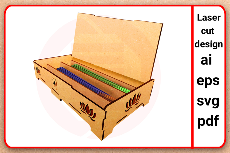 Laser cut Incense box SVG template digital download