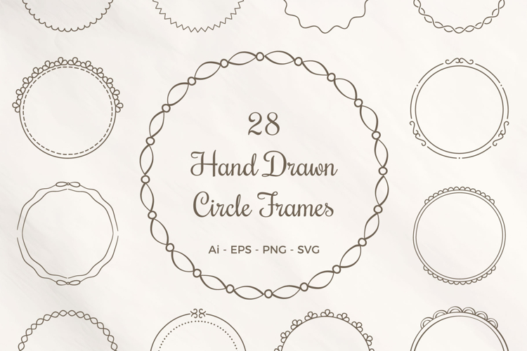 Hand Drawn Circle Frames example image 1