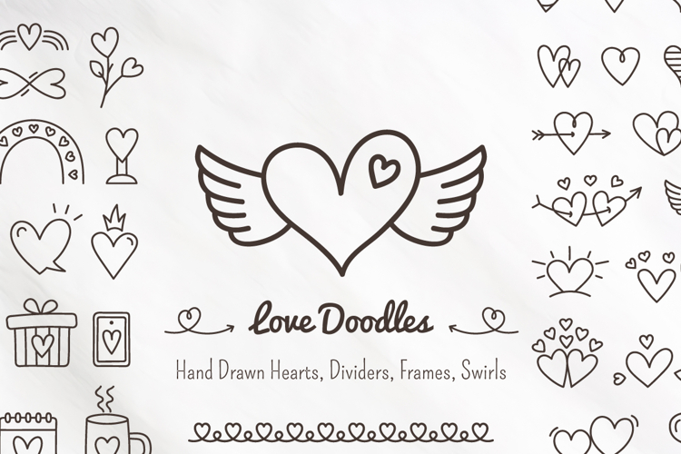 Heart Doodles & Decorative Elements