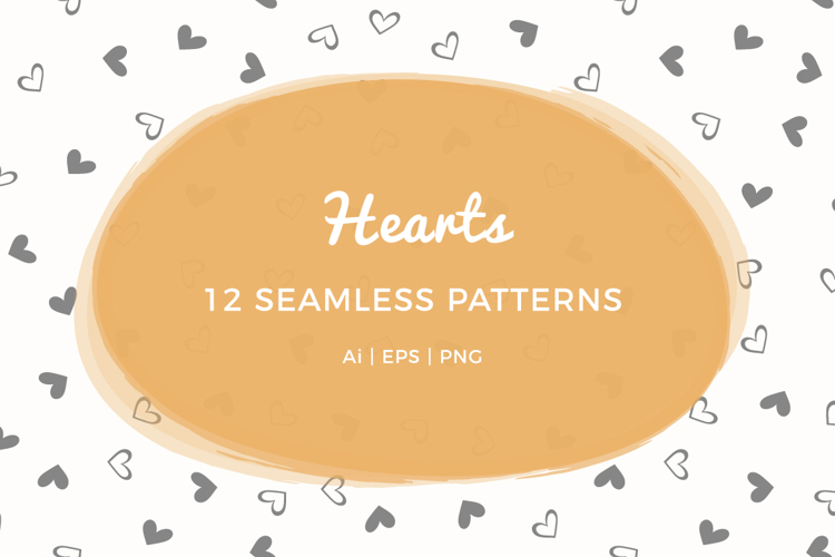 Seamless Patterns with Hearts