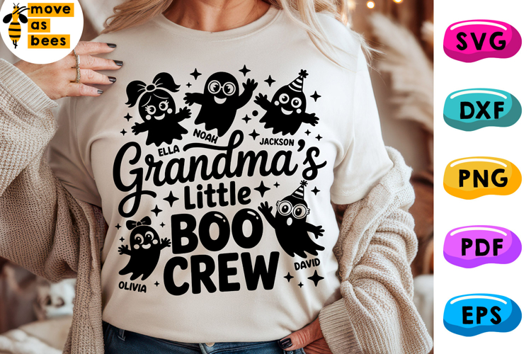 Grandmas Little Boo Crew Svg, Png, Ghost Grandma Halloween