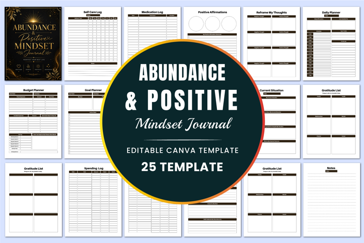 Abundance & Positive Mindset Journal For KDP Interior