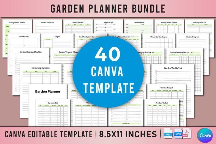 Garden Planner Bundle For Canva Bundle