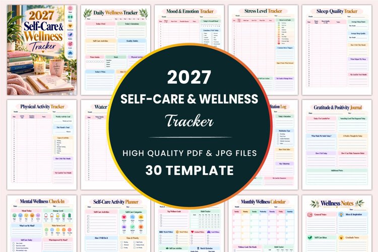 2027 Self-Care & Wellness Tracker example image 1