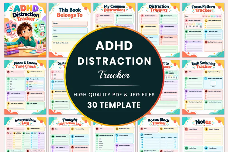 ADHD Distraction Tracker Kdp interiors