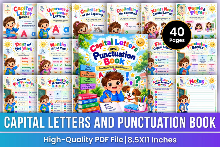 Capital Letters & Punctuation Book | Grammar Practice