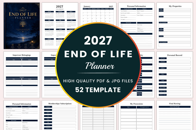 2027 End of Life Planner Kdp interiors example image 1