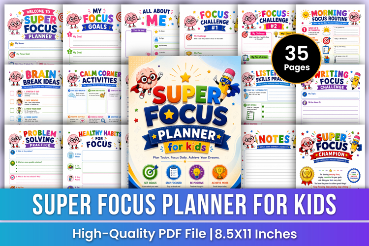 Super Focus Planner for Kids | Success