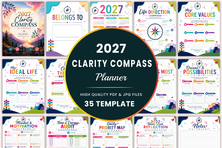 2027 Clarity Compass Planner Kdp interiors