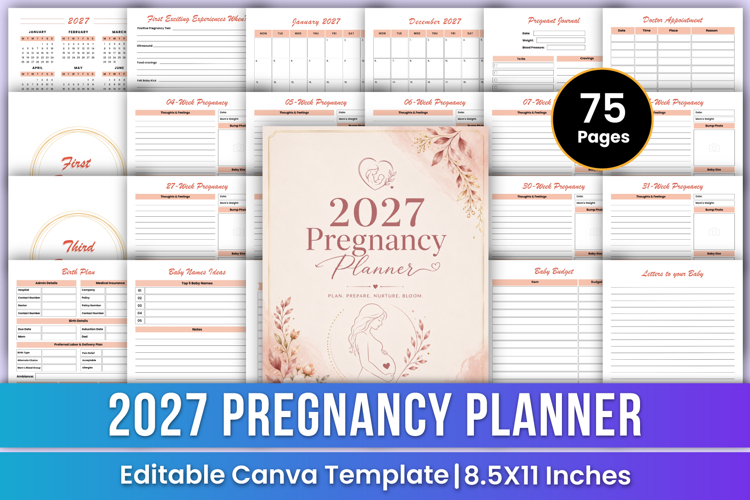 2027 Pregnancy Planner | Mom & Baby