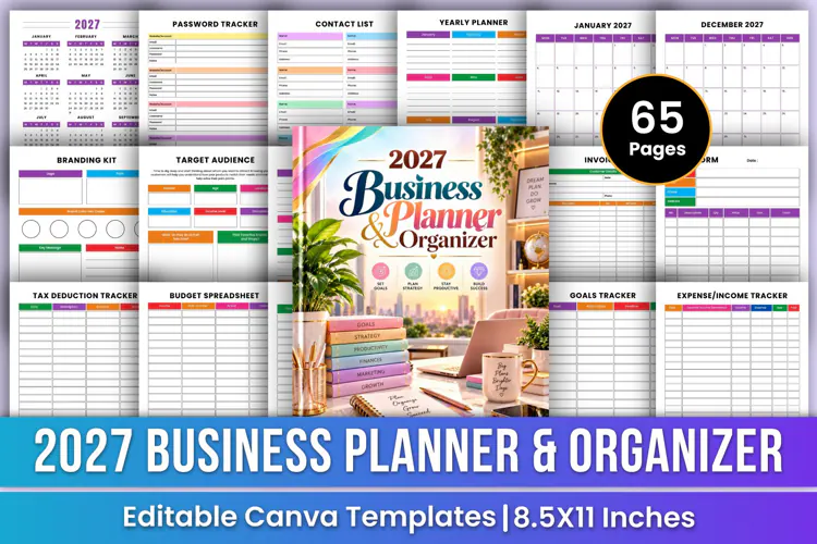 2027 Business Planner & Organizer | Business Strategy