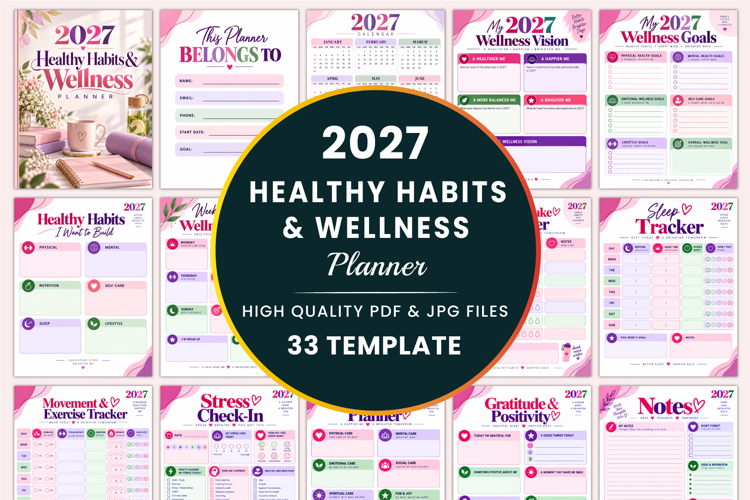 2027 Healthy Habits & Wellness Planner