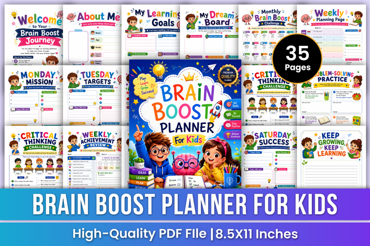 Brain Boost Planner For Kids | Success