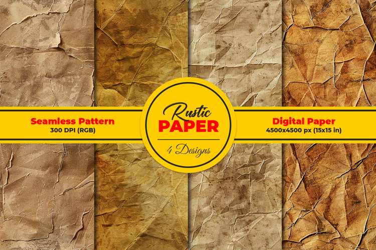 Rustic Paper Seamless Pattern and Digital Paper Design