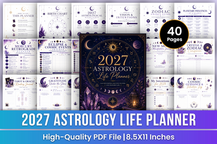 2027 Astrology Life Planner | Zodiac & Cosmic Planning