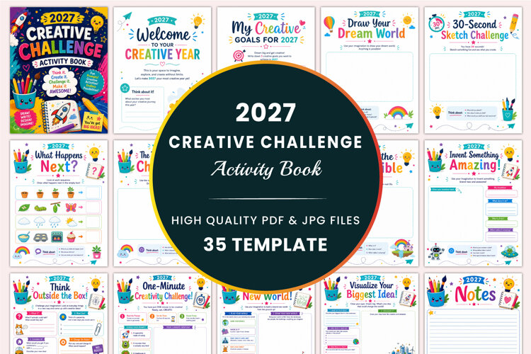 2027 Creative Challenge Activity Book kdp example image 1