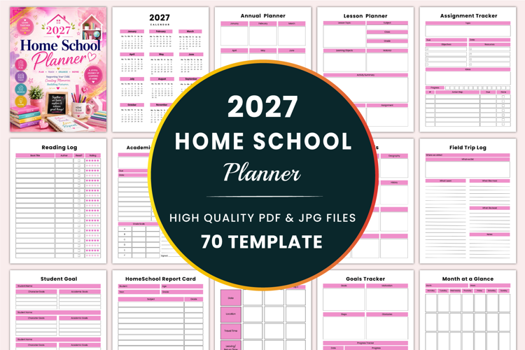 2027 Home School Planner Kdp interiors