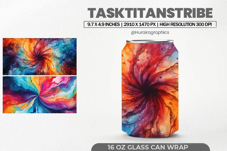 Tasktitanstribe Glass Can Wrap,16 Oz Tumbler Sublimation