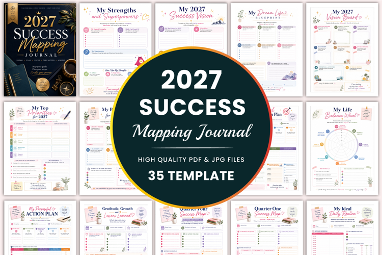 2027 Success Mapping Journal kdp interiors