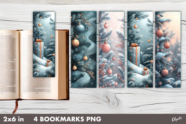 Whimsical Christmas Bookmark PNG