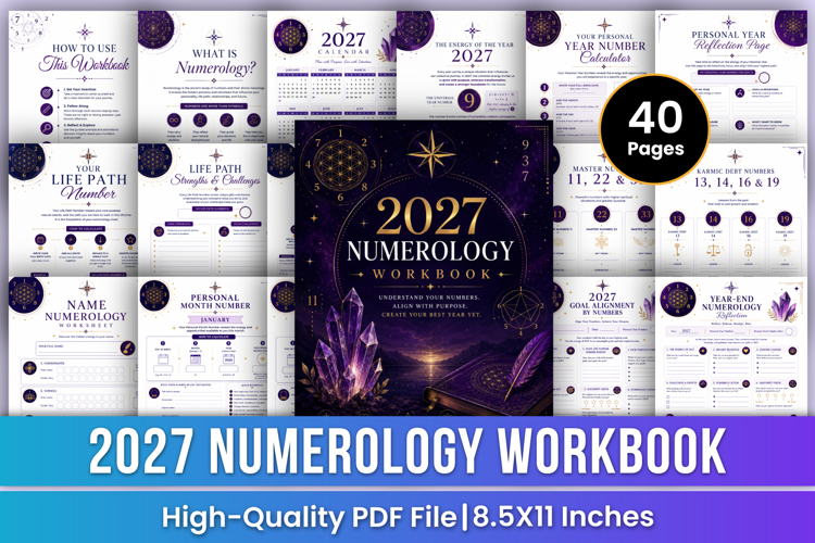 2027 Numerology Workbook | Life Path, Year & Self-Discovery