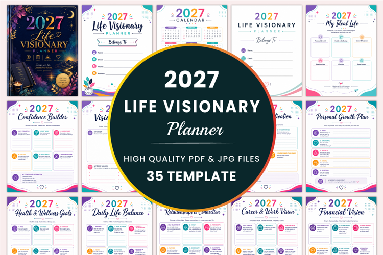 2027 Life Visionary Planner Kdp interiors