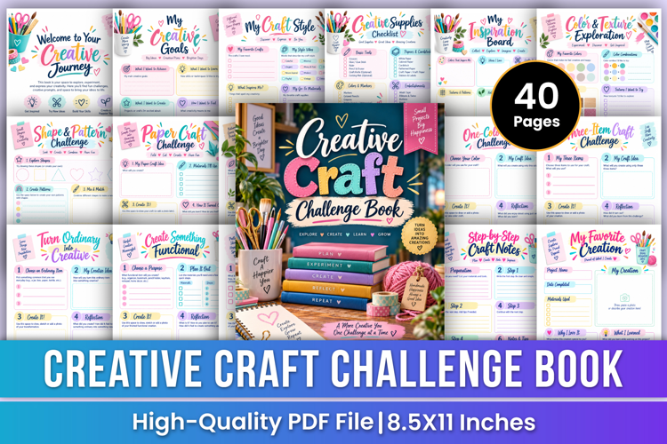Creative Craft Challenge Book | Craft Challenges, Creative