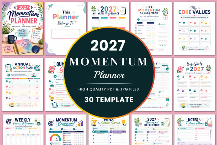 2027 Momentum Planner Kdp interiors example image 1