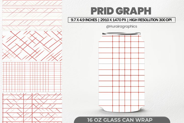 Prid Graph Glass Can Wrap,16 Oz Tumbler Sublimation