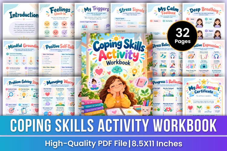 Coping Skills Activity Workbook | Emotional Awareness example image 1