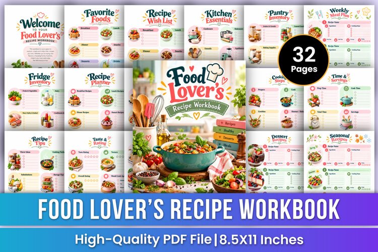 Food Lover’s Recipe Workbook | Recipe Collection, Meal example image 1
