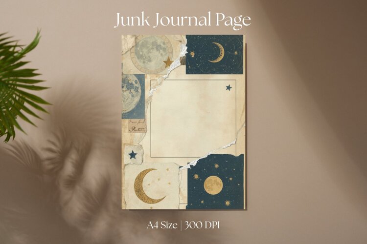 Moon Junk Journal Page example image 1