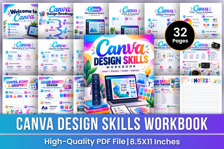 Canva Design Skills Workbook | Graphic Design Basics