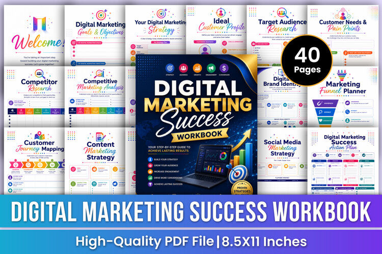 Digital Marketing Success Workbook | Marketing Strategy example image 1
