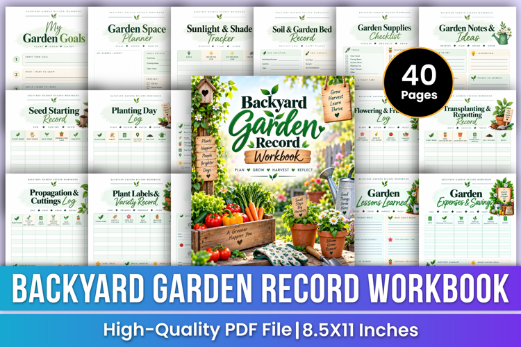 Backyard Garden Record Workbook | Garden Planning, Plant