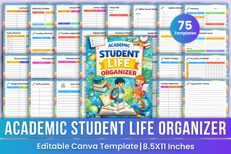 Academic Student Life Organizer Canva Templates